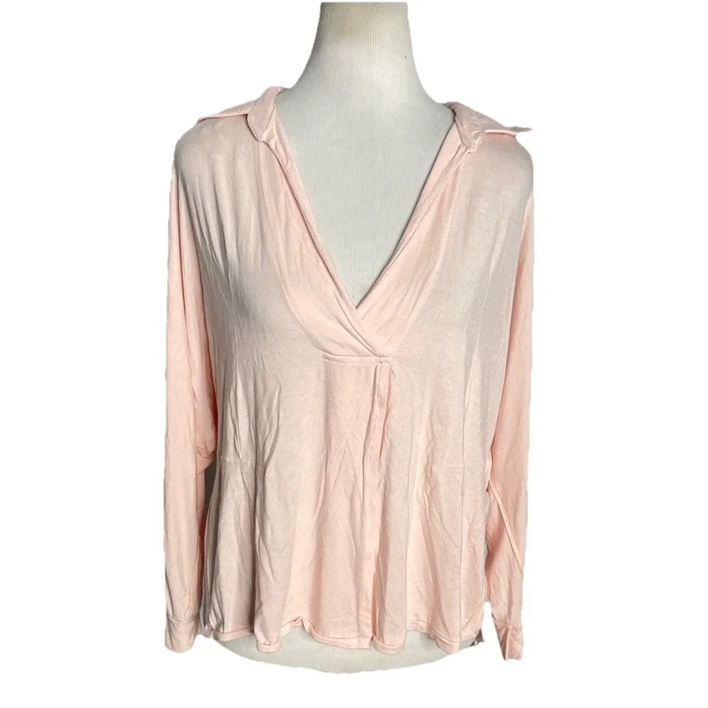 Free People We The Free Can't Fool Me Tee Pink‎ Womens Size XS Comfy Oversized